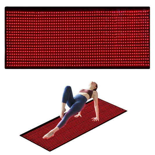 Full Body Red Light Mat 71"x 31" Red Light Blanket 1280 LEDs Red Near Infrared 660nm 850nm Full Body Pad for Body Pain Relief
