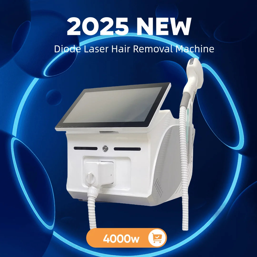 2025 4000W Diode 755 808 1064nm 940nm 4 Wavelength Diode Laser Ice Titanium Laser Machine Body Hair Removal Equipment