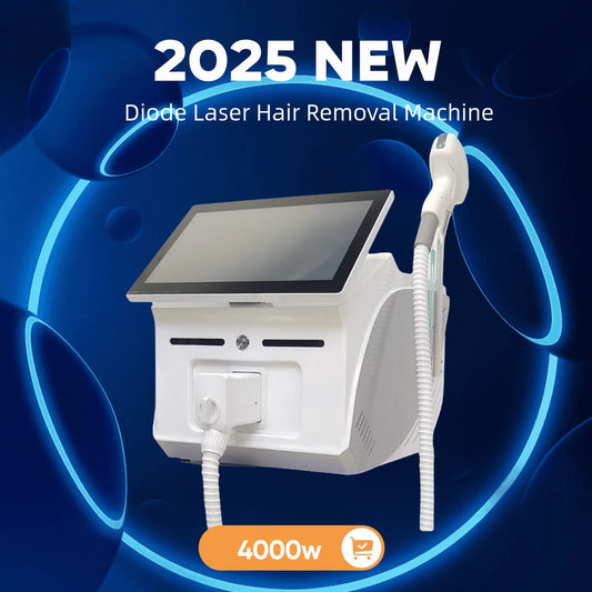 2025 4000W Diode 755 808 1064nm 940nm 4 Wavelength Diode Laser Ice Titanium Laser Machine Body Hair Removal Equipment