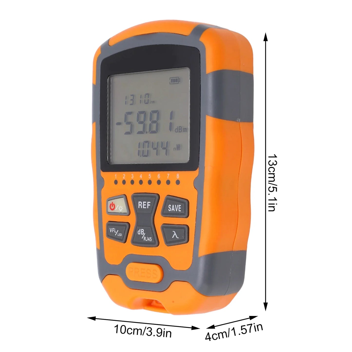 Handheld Optical Power Meter Multifunctional Optical Fiber Cable Tester with LED Light 30MW