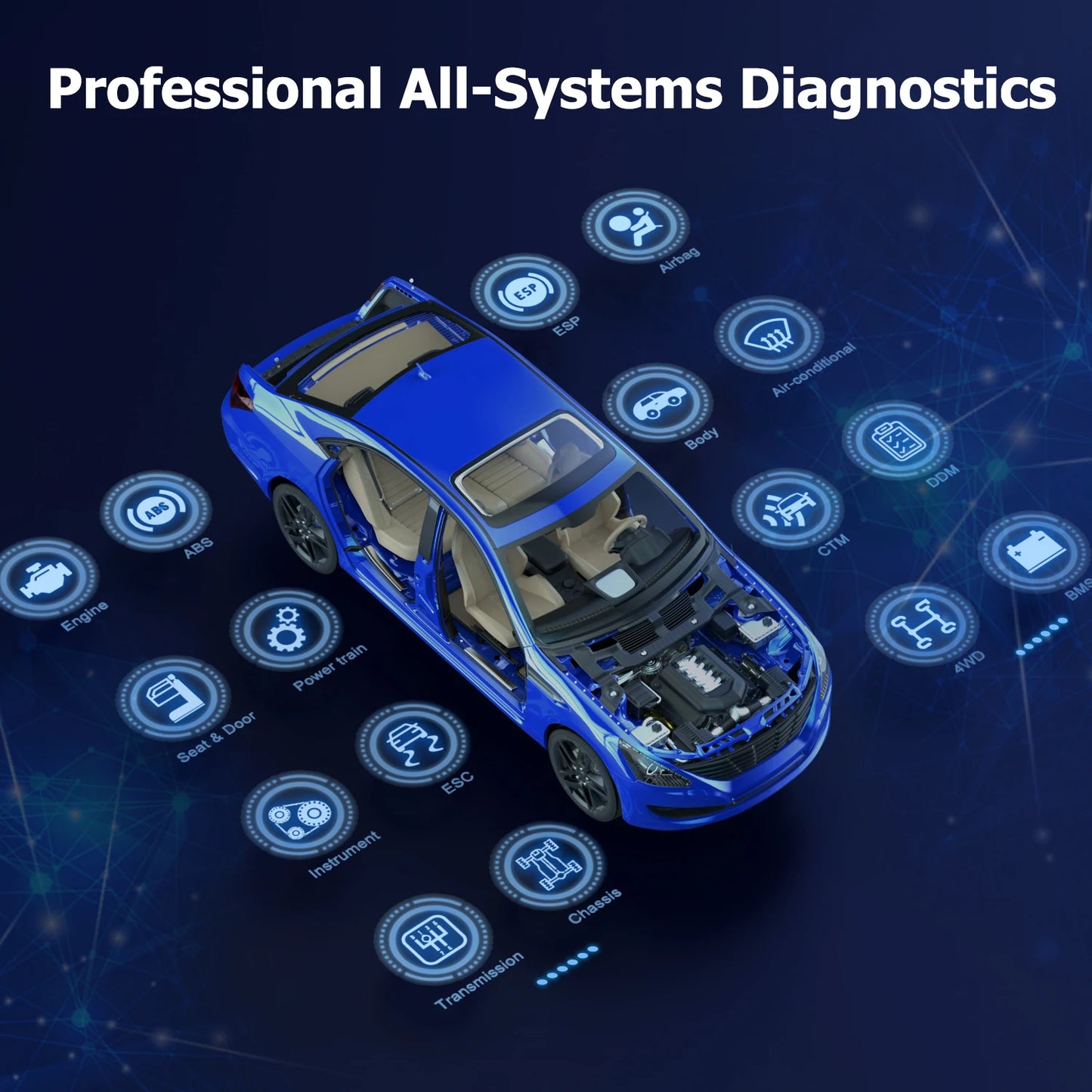 Foxwell GT60 OBD2 Automotivo Scanner 24+ Reset ABS SAS TPMS Reset ODB 2 OBD2 Scanner Bluetooth All System Diagnostic Tool