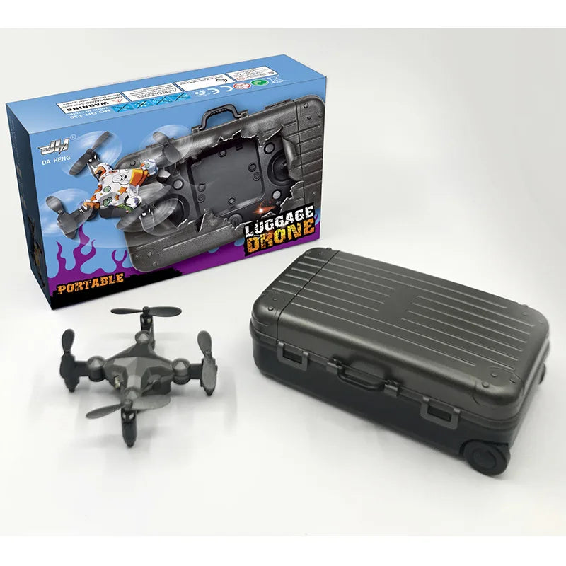 Luggage Mini Drone - High Definition Aerial Photography WIFI Four Axis Folding Remote Control Watch Sensing Aircraft Gifts