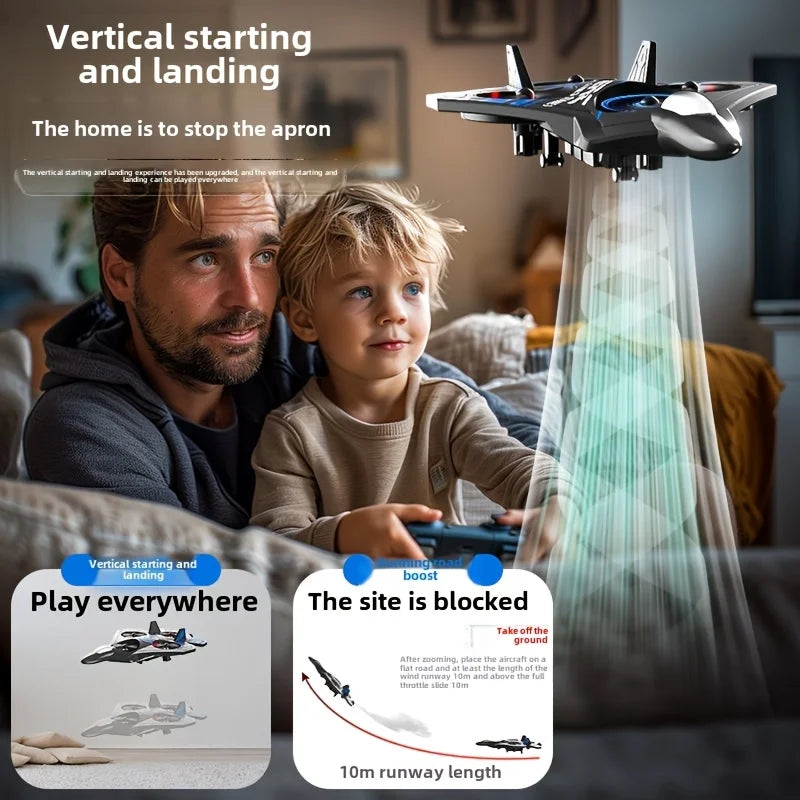 American New Type RemoteControlCombat Plane With Missile Launching, Camera Equipped, Quadcopter FighterDrone Model Toy, Outdoor