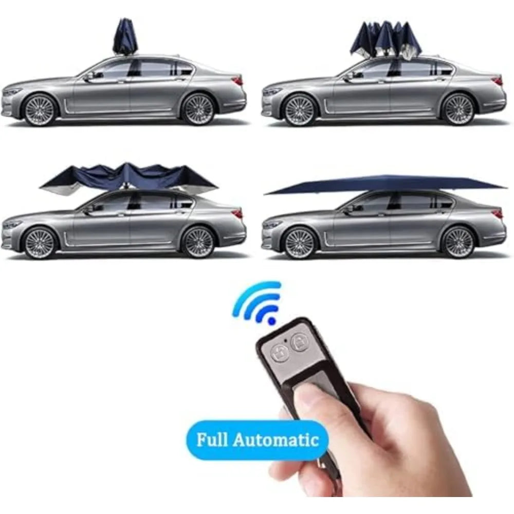 Fully Automatic Carport, Movable Tent Canopy for Outdoor Protection, Remote Control Automobile Cover, Portable Car Umbrella