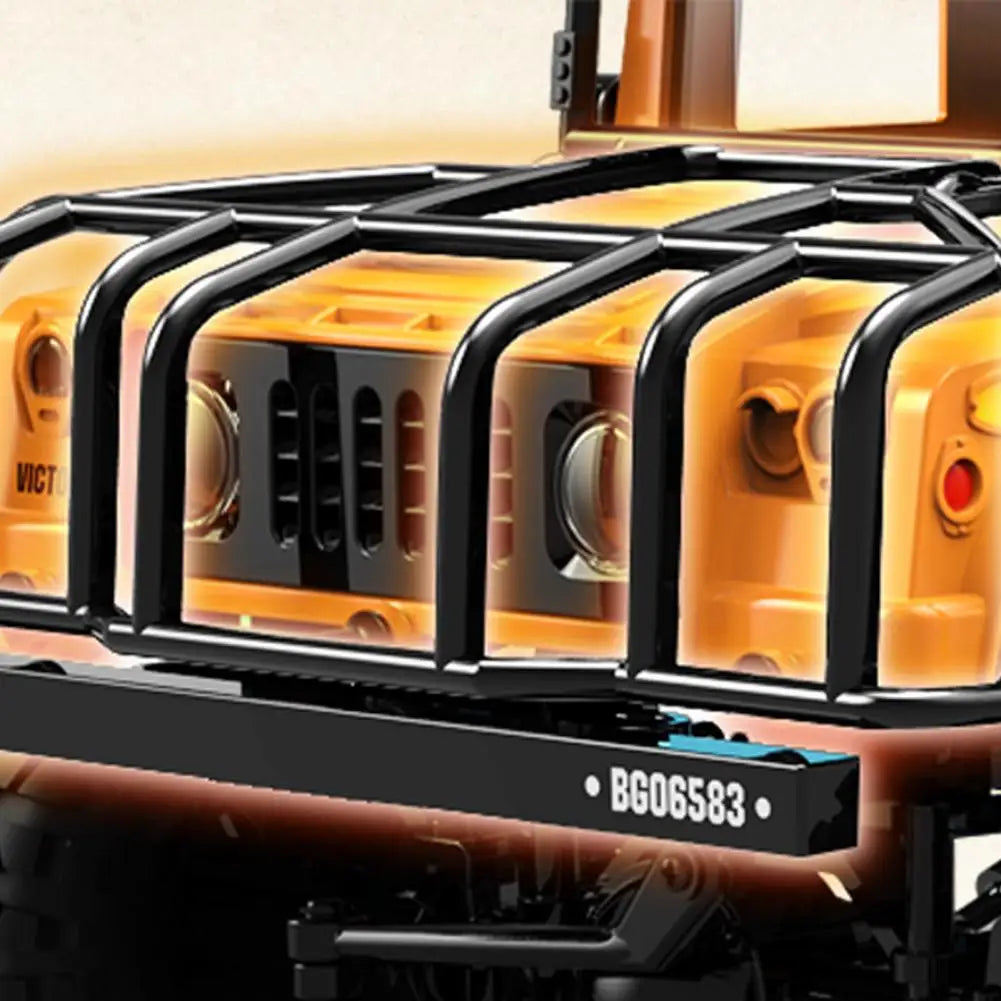 4 Wheels Drive Electric Truck Remote Control Off-Road Car with LED Light Rechargeable Kids Crawler Vehicle Toy Boys Girls Gift