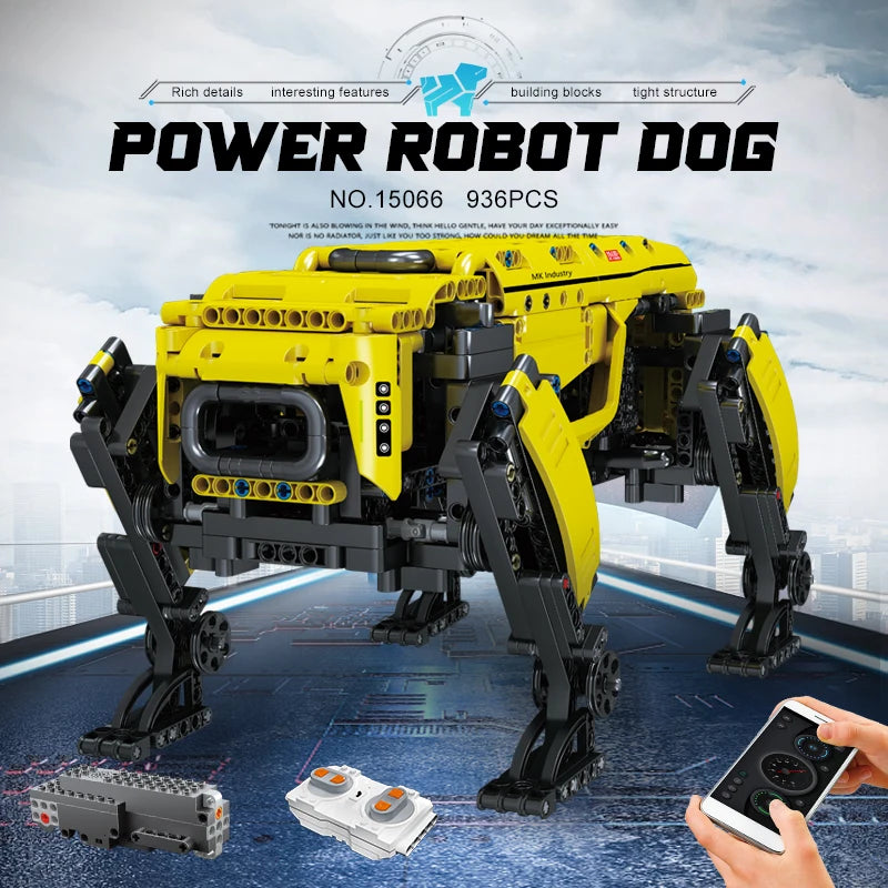 Mould King 15066/15075 Technical Robot Toys The RC MK Dynamics Dog Building Block Assembly Robot Brick Set Kids Christmas Gift