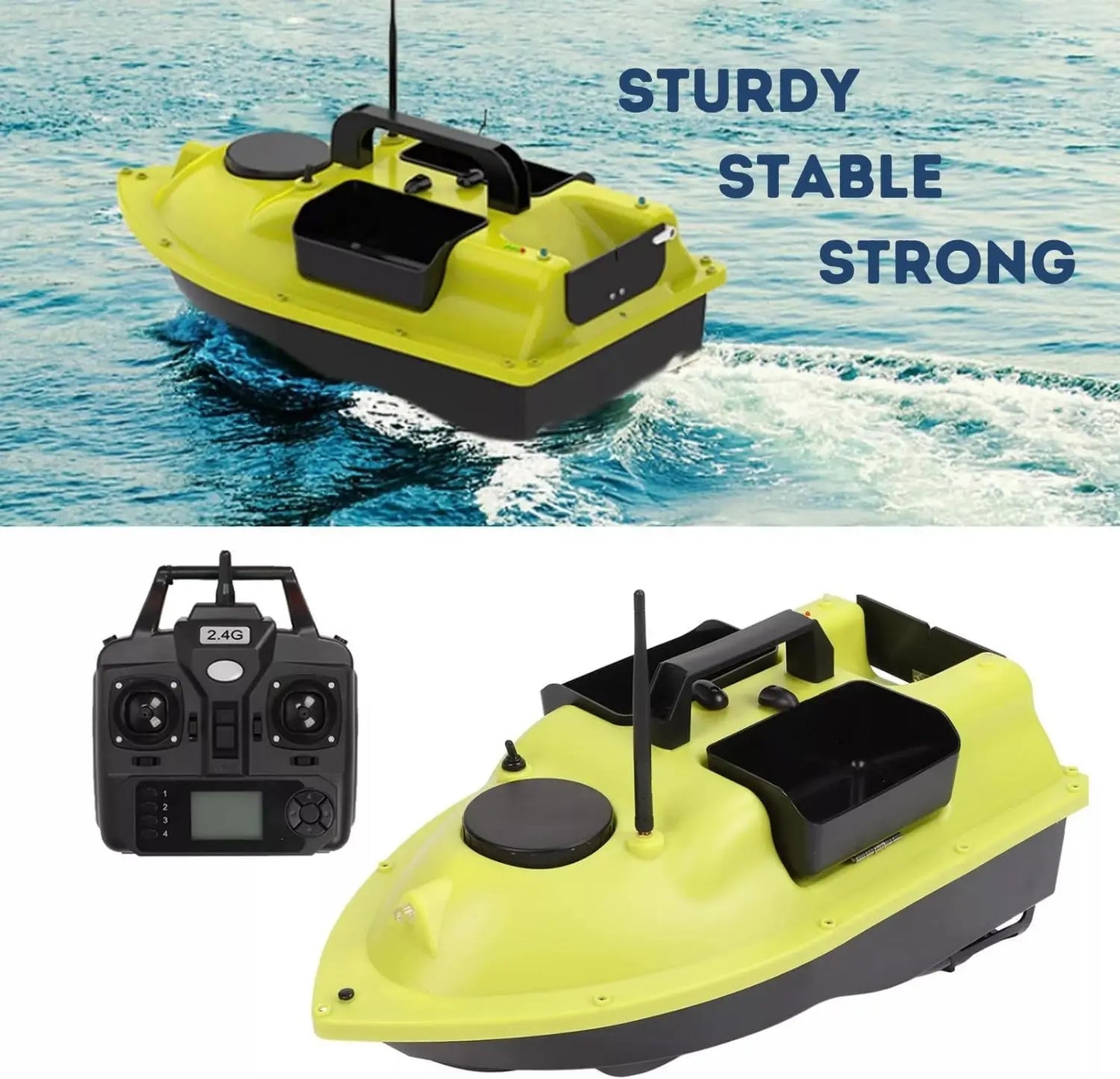 Remote Control Fishing Bait Boat Waterproof Sporting Goods with Night Lights – New