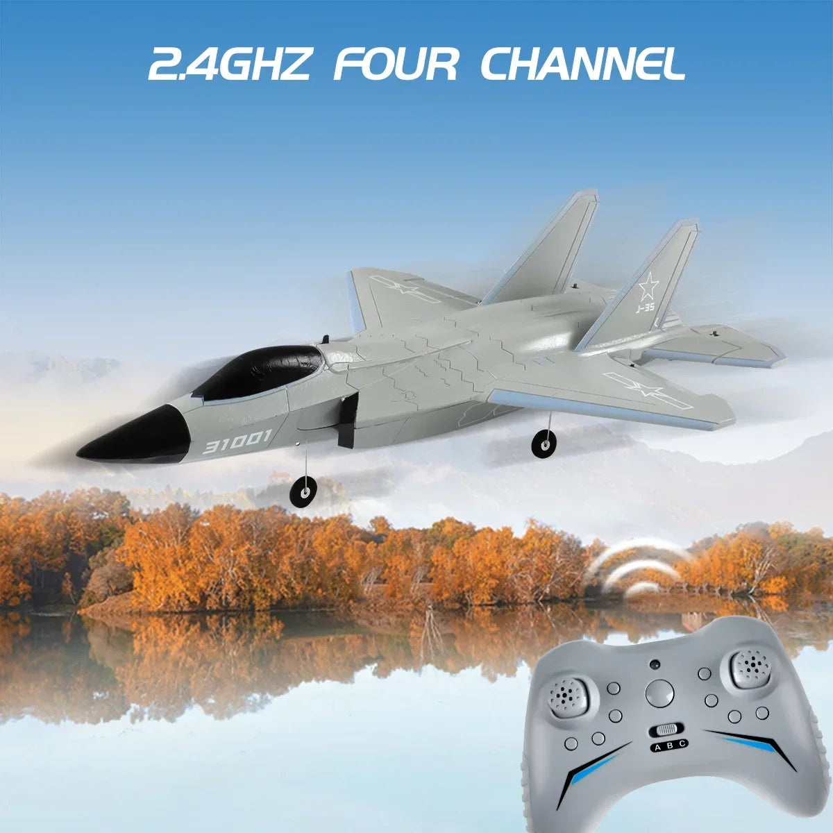 J-35 RC Plane 2.4G 4 Channels Airplane FX9631 3D 6G Brushless EPP Remote Control Stunt Aircraft Toys for Adult Children