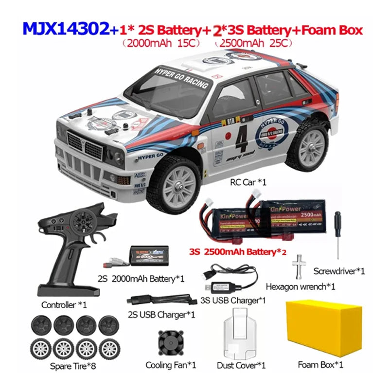 1/14 MJX 14302 New V2.0 Rc Car Brushless Motor Hyper Go 4wd Off-Road Remote Control Cars 55km High Speed Racing Drift Toy Kid