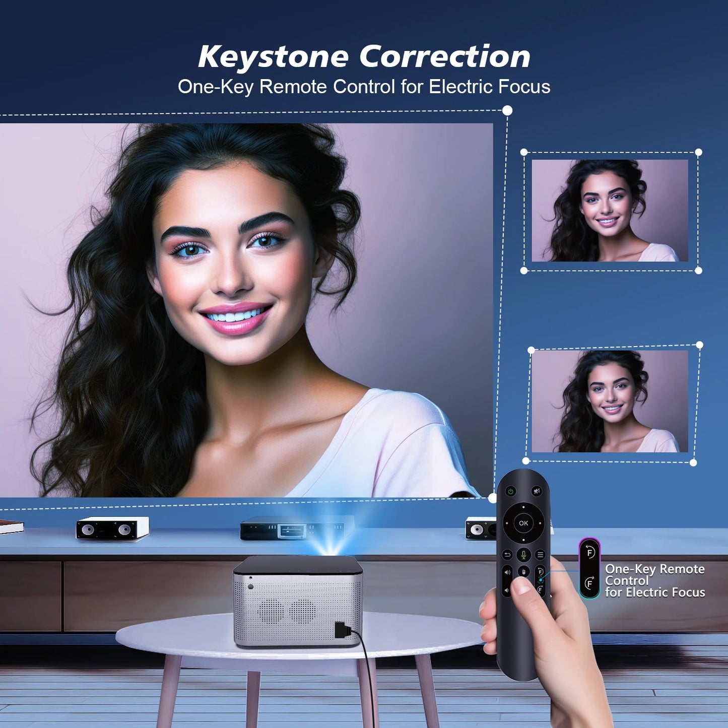 Magcubic HY350 Projector Android 11 4K 1080P 580ANSI Wifi6 Voice Control Allwinner H713 Electronic Focus BT5.0 Home Projetor