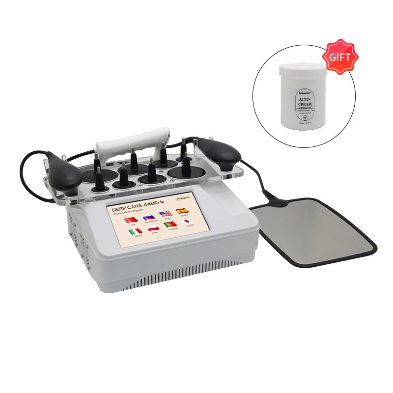 High Frequency Facial Indiba 448KHZ Microcurrent Face RF Massager Warm Physical Therapy Techniques CET RET Skin Beauty Equipment