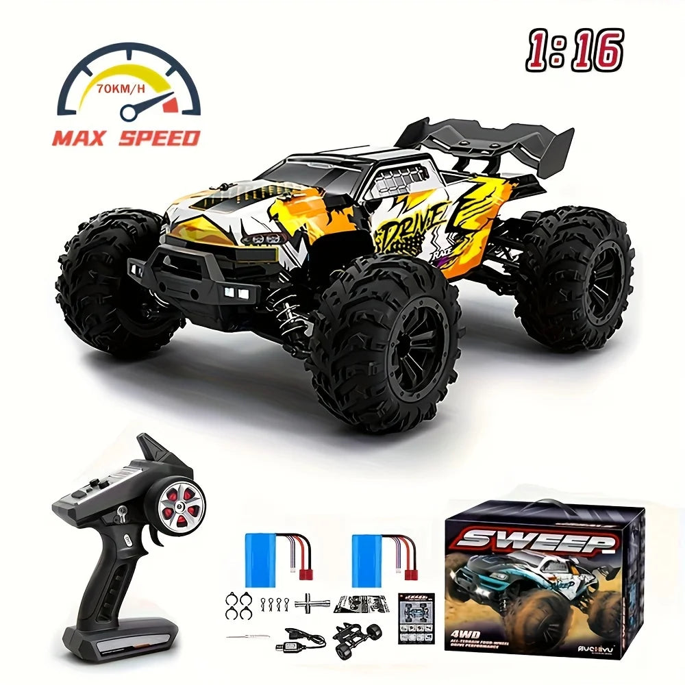 1/16 RC Car 4x4 Remote Control Cart 16101PRO/16102PRO Brushless 70KM/H 2.4G Electric High Speed Off-Road Drift Toys for Children
