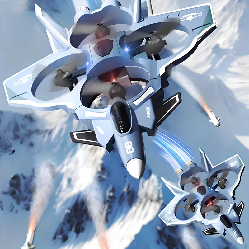 American New Type RemoteControlCombat Plane With Missile Launching, Camera Equipped, Quadcopter FighterDrone Model Toy, Outdoor