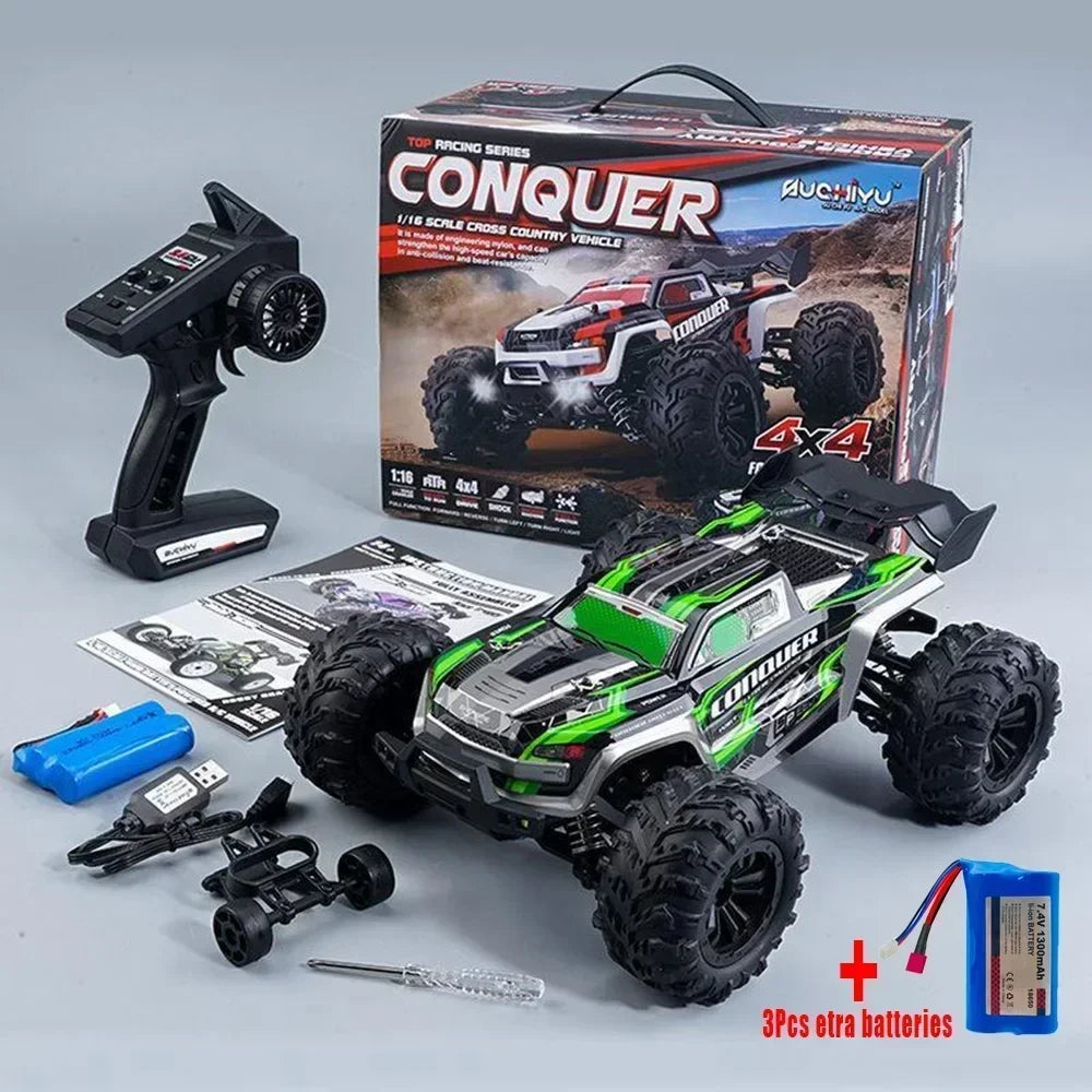 2024 New 1:16 Scale Large RC Cars 50km/h High Speed RC Cars Toys for Boys Remote Control Car 2.4G 4WD Off Road Monster Truck