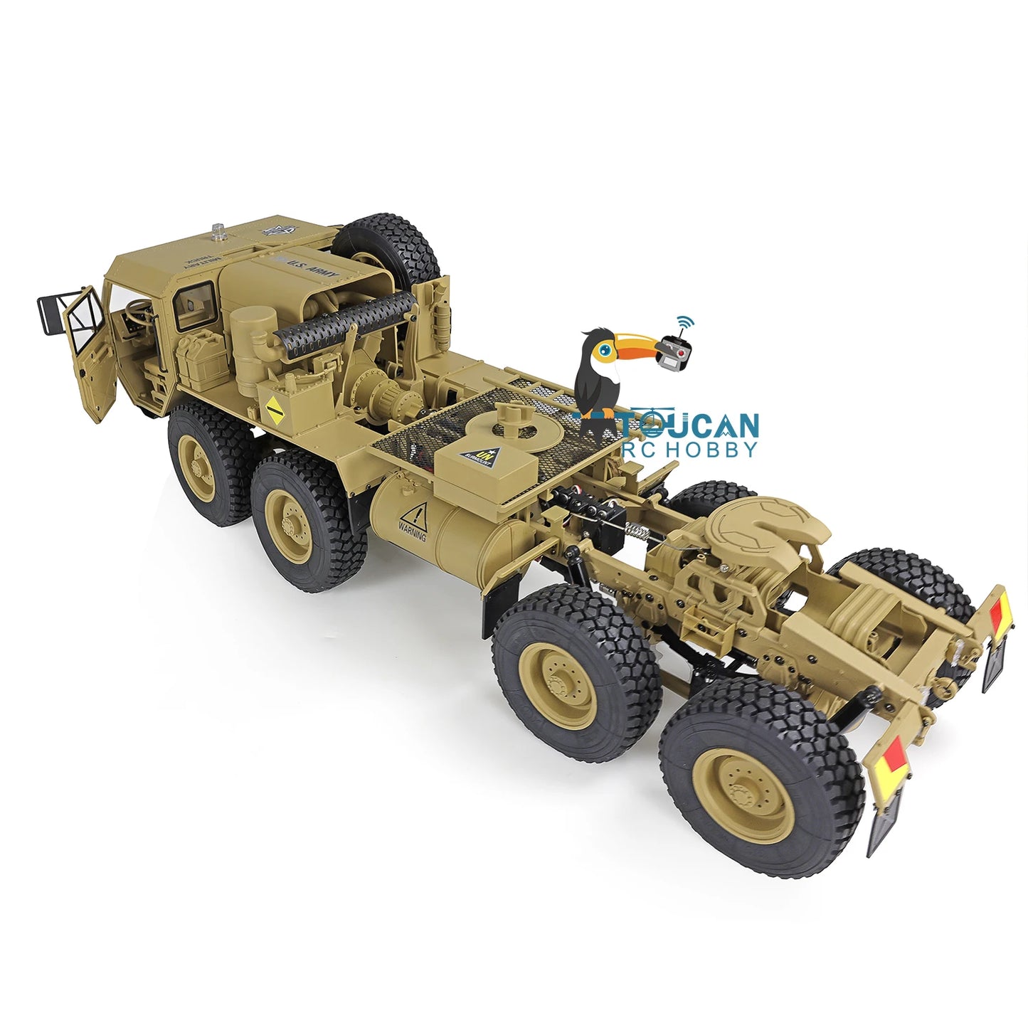 US Stock 8x8 1/12 HG P802 RC US Military Truck 4 Axles Army Vehicle Remote Control Car with Sound Lights TH22747