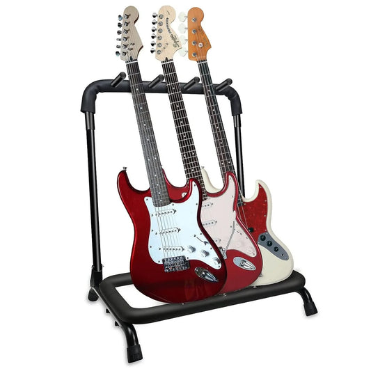 5 Core Multi Guitar Rack Stand Floor 3 Slot Adjustable Flying V Guitars Holder GRack 3N1 OVAL