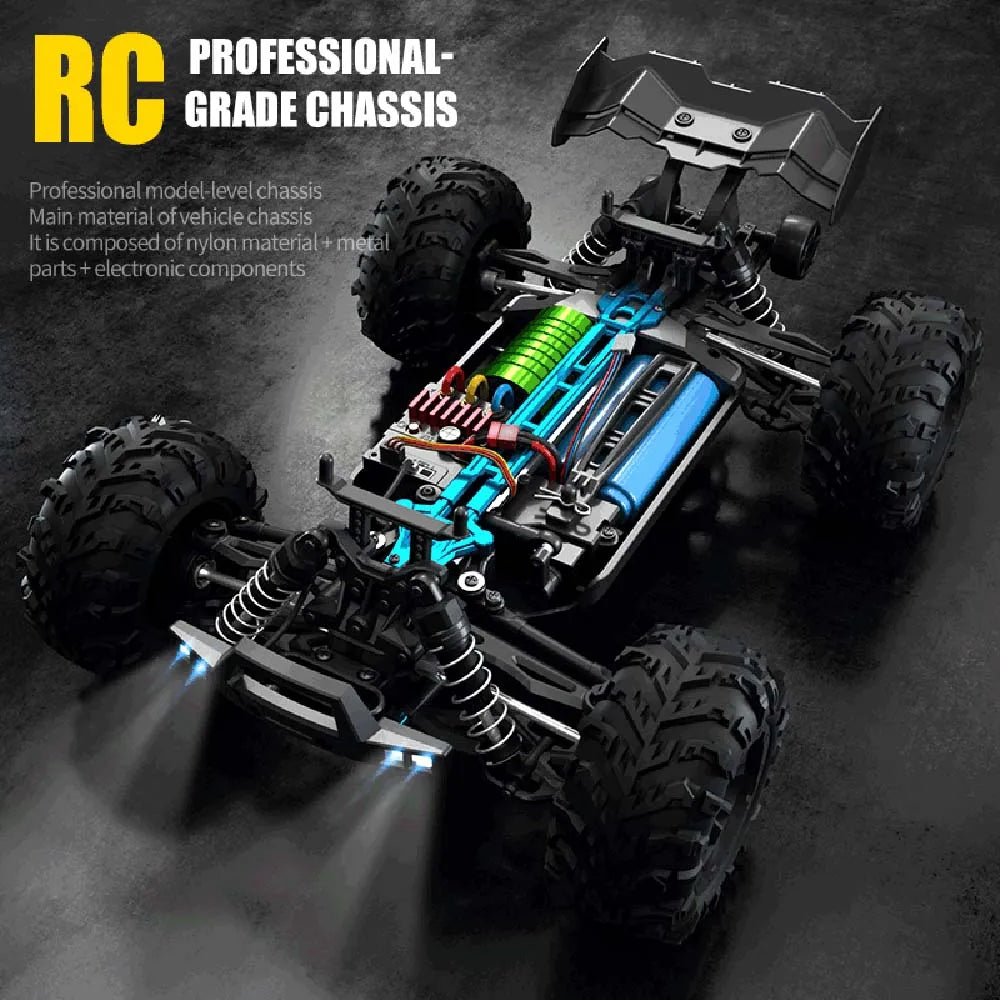16102 PRO 1:16 High Speed RC Car With LED Light Drift 70KM/H 4WD 16101 pro RC Off-Road Car Monster Truck Toy For Kid Gifts