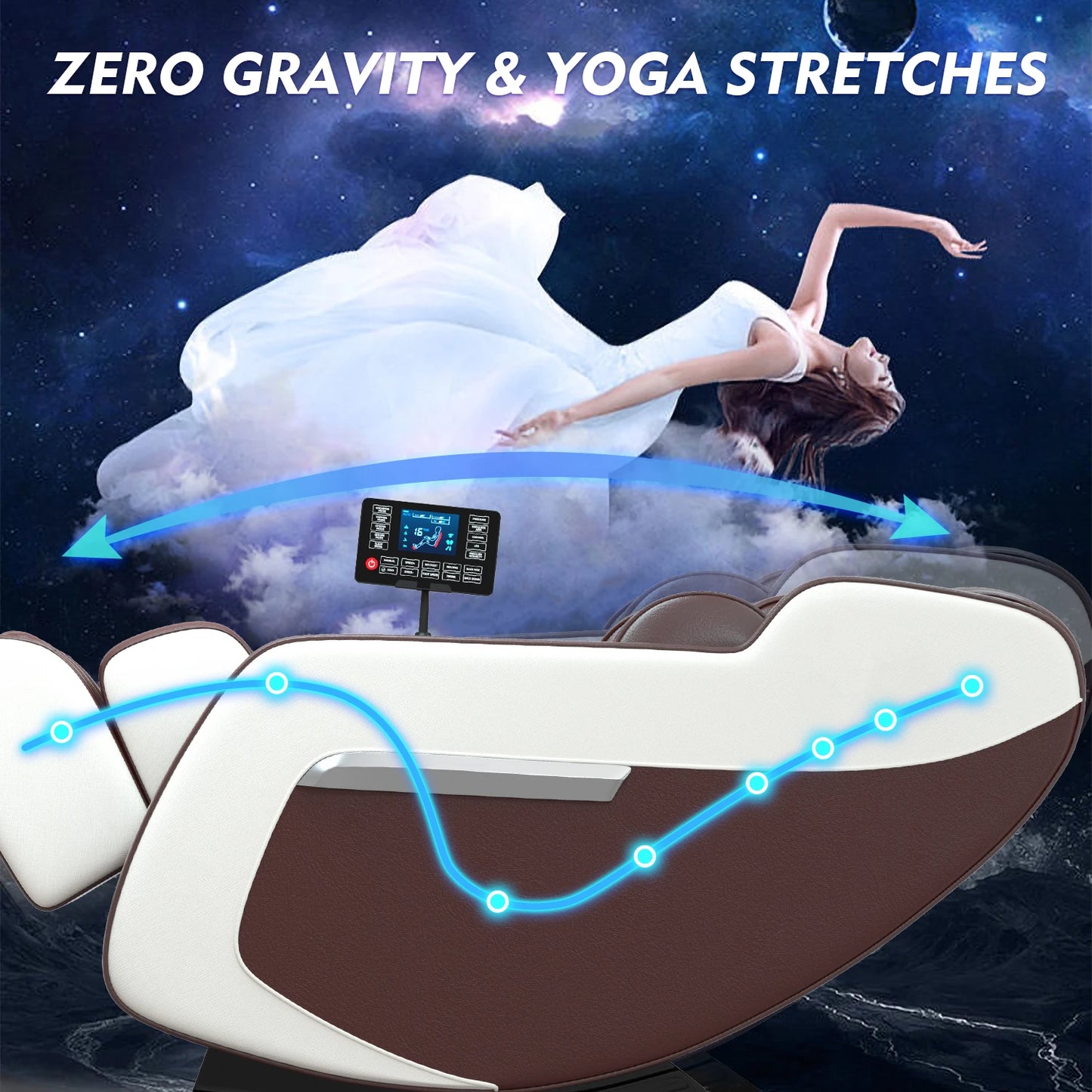 massage chair 4d zero gravity Automatic Heating Massage Chair Bluetooth Music  with Airbag Reclining Shiatsu Massage Chair