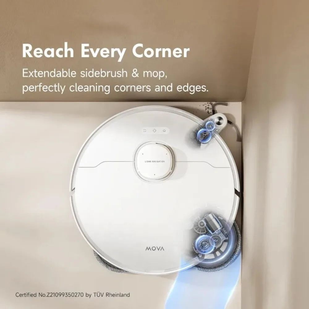 P10 Pro Ultra Robot Vacuum And Mop 13,000Pa Suction, 140°F Hot Water Auto Mop Washing & Drying, Dual Spinning Extenable Mop