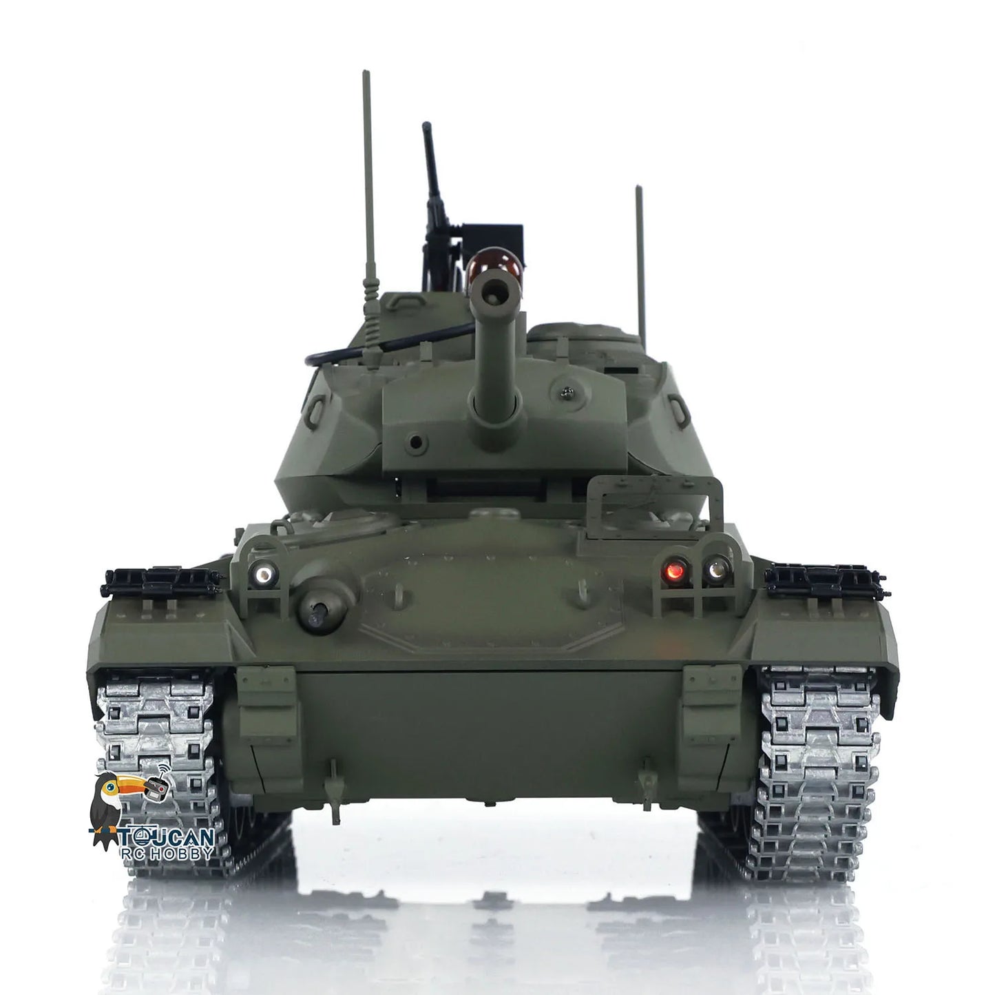 1/16 RC Tank Tongde M24 Chaffee Infrared Metal Upgraded Wheels Barrel Recoil Fun Toy Tanks for Boys TH24485-SMT7
