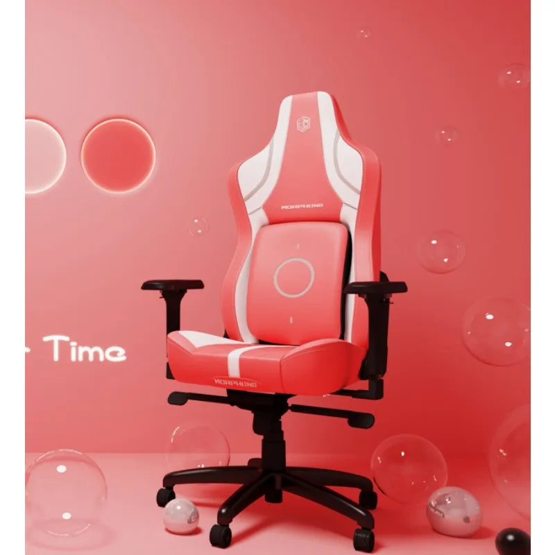 Morphling Gaming Chair Dynamic Lumbar Support and Thicken Seat, Height Adjustable Game Chair with 360°-Swivel Seat