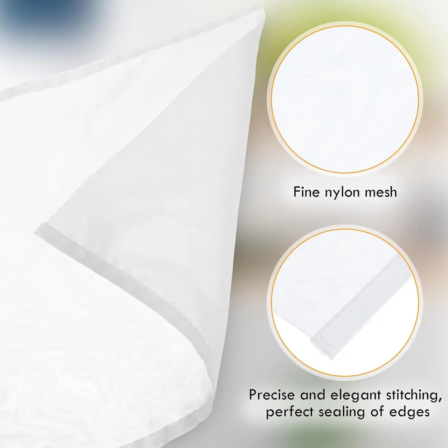 Cheese Cloth Bag For Food Straining, Reusable 100 Mesh Coffee Tofu Greek Yogurt Nut Milk Bag Strainer Juice Filter After Juicing