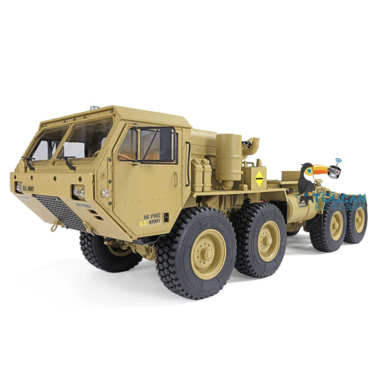 US Stock 8x8 1/12 HG P802 RC US Military Truck 4 Axles Army Vehicle Remote Control Car with Sound Lights TH22747