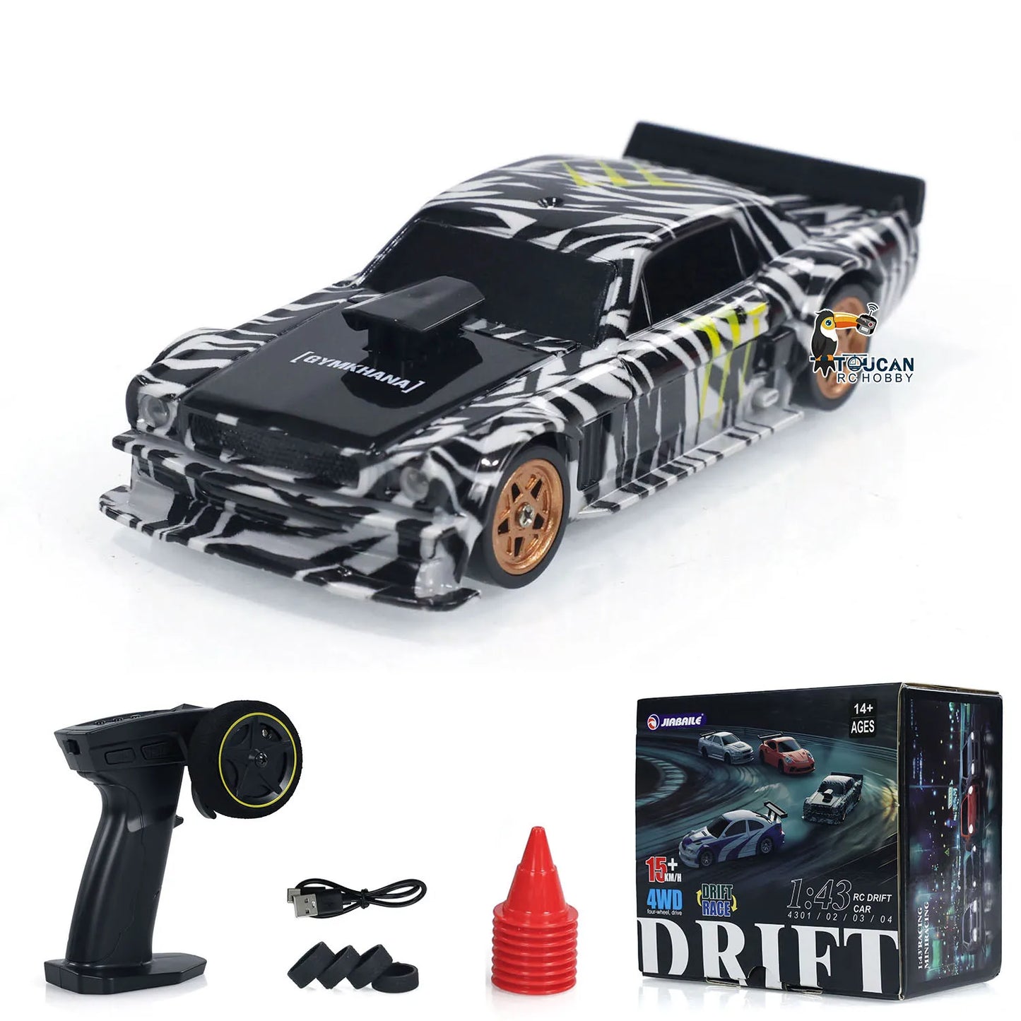 US Stock RC Drift Car 1/43 RTR Race 4WD Gyro Four-wheel Drive Radio Control High Speed Model 2.4G Racing Drifting Cars Toy Model