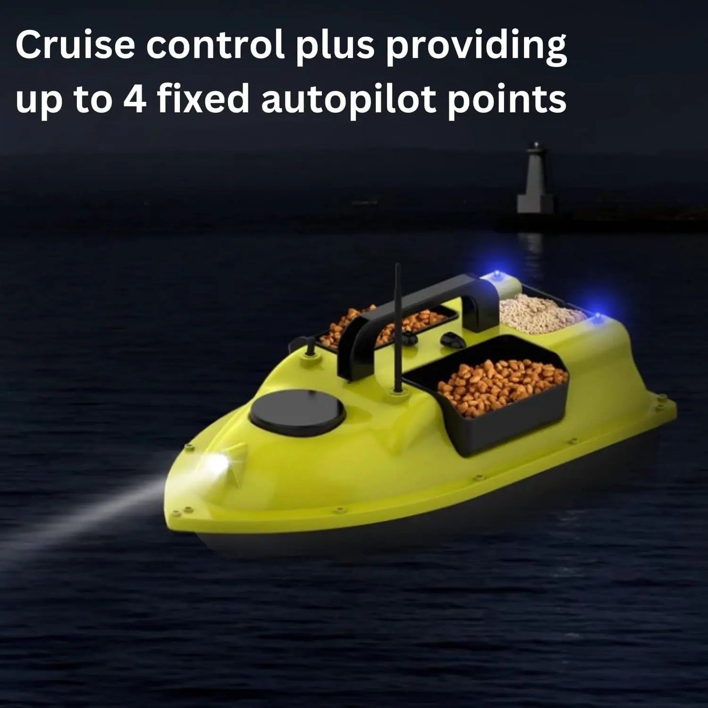 Remote Control Fishing Bait Boat Waterproof Sporting Goods with Night Lights – New