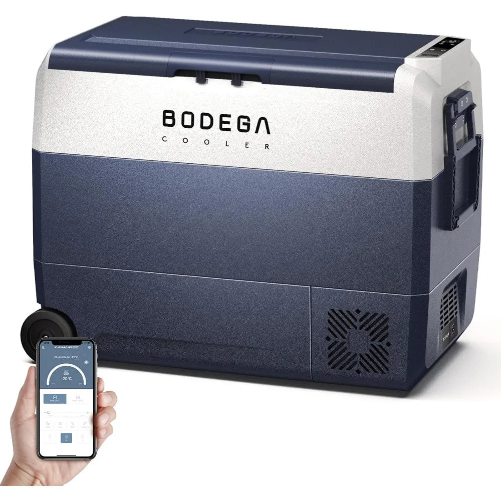 COOLER 12 Volt Car Refrigerator,64 Quart Portable Car Freezer Fridge Bluetooth Control,(60L) -4℉-68℉ Electric Cooler 12/24V DC a