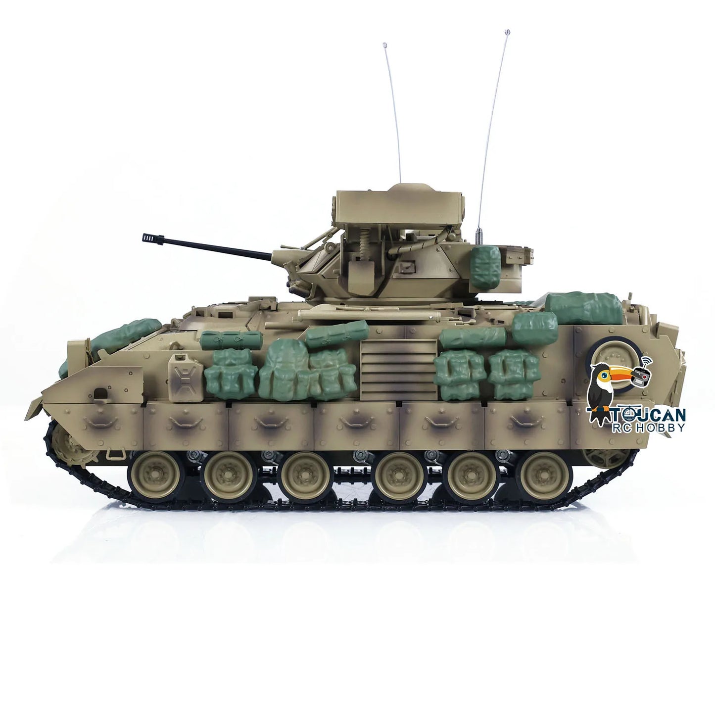 US Stock M2A2 Bradley RC Tank Tongde 1/16 Electric Toy Panzer Model Infrared Battle Barrel Recoil No BB for Military Fans