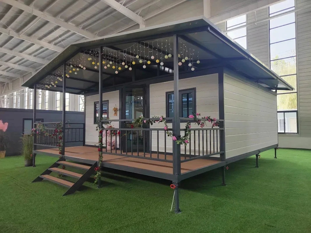 Tiny House 20ft 40ft Foldable Container Home Prefab Folding House for Sale Modern Double-wing Extended Wooden Container House
