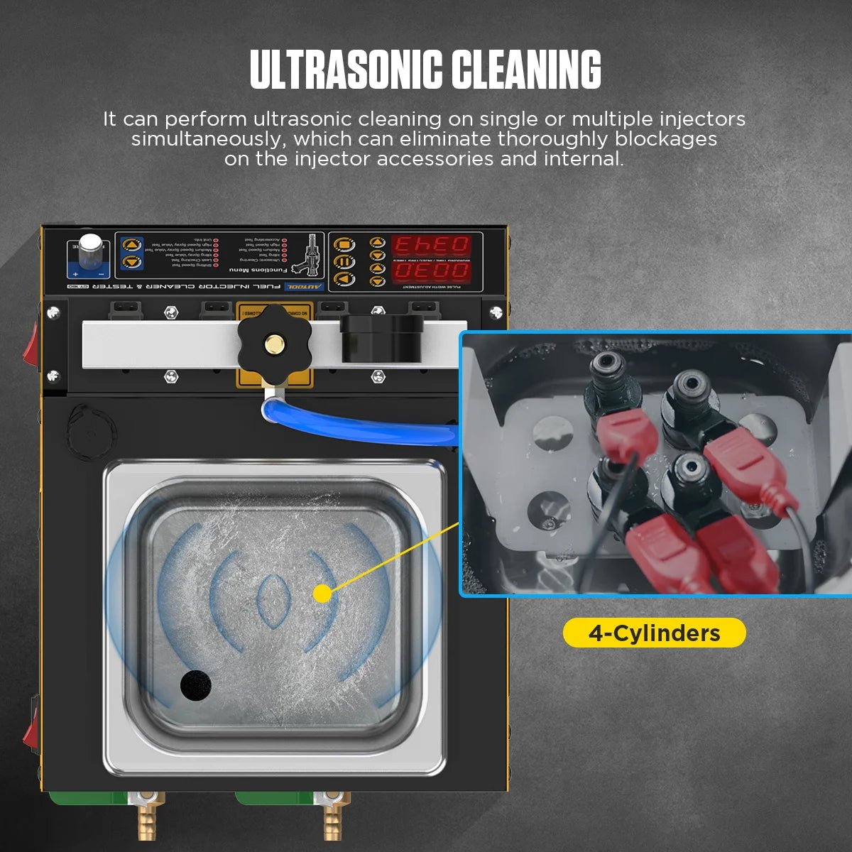 AUTOOL CT160 Automotive Injector Nozzle Cleaning Machine Fuel Injector Tester Heated Cleaning Machine Injectors Machine Clean