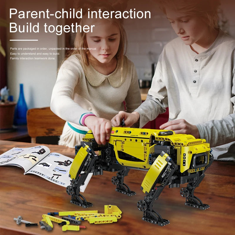 Mould King 15066/15075 Technical Robot Toys The RC MK Dynamics Dog Building Block Assembly Robot Brick Set Kids Christmas Gift