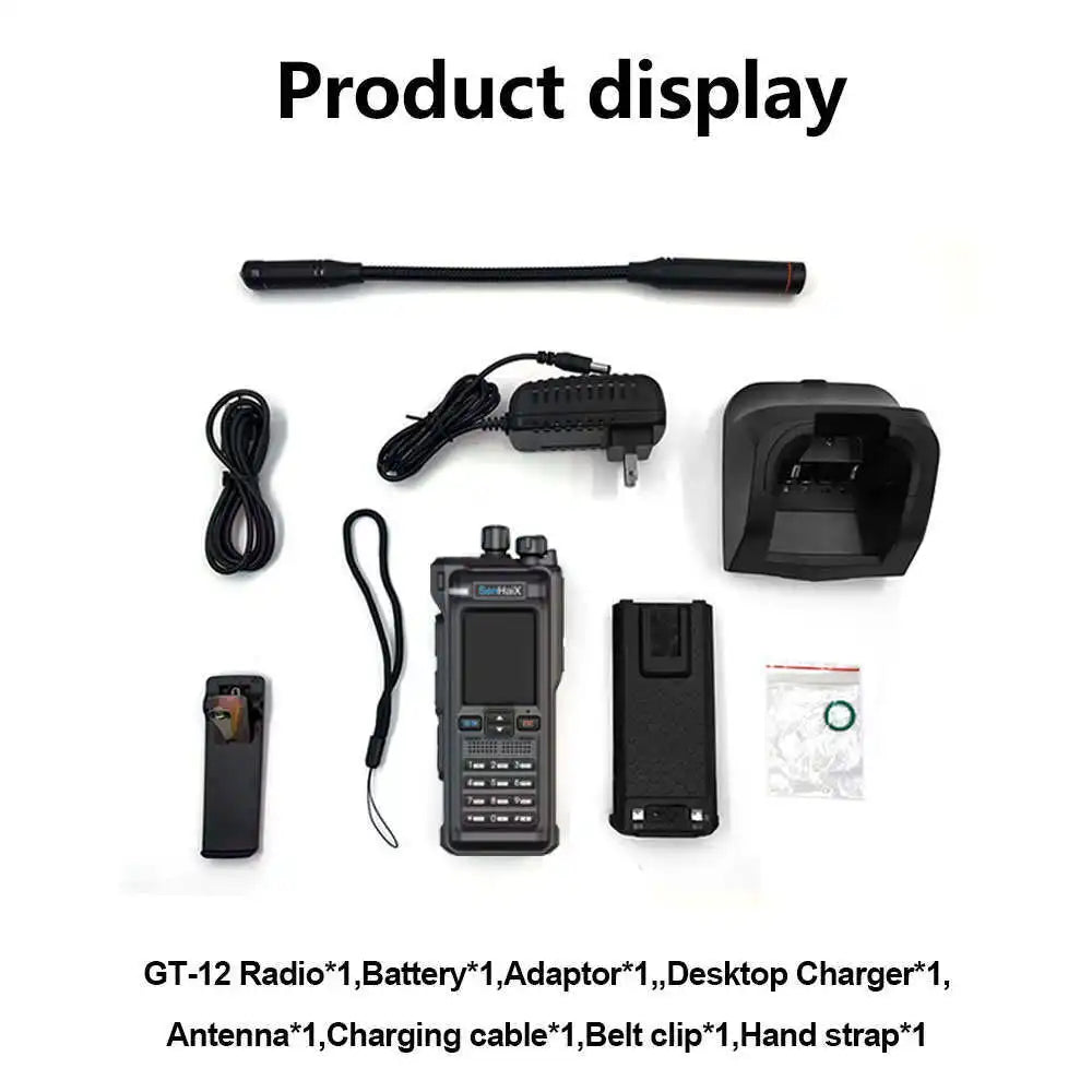 SenHaix GT-12 with Bluetooth Programming Function Walkie Talkie 10W DTMF FM AM UHF VHF Multi Band Ham Radios GT12