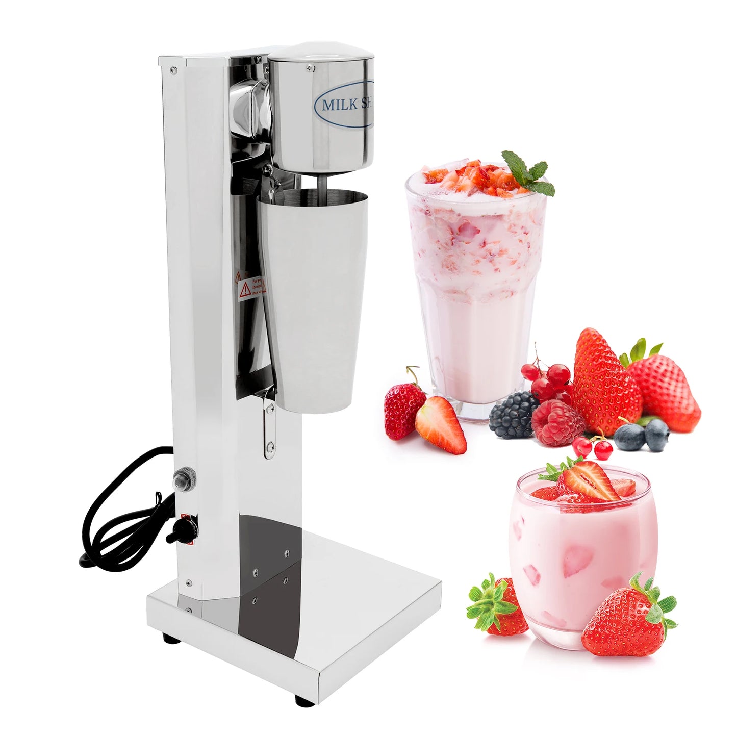 180W 650ML Commercial Milk Shake Machine Stainless Steel Milkshaker Machine 18000rpm Milk Cream Mixer