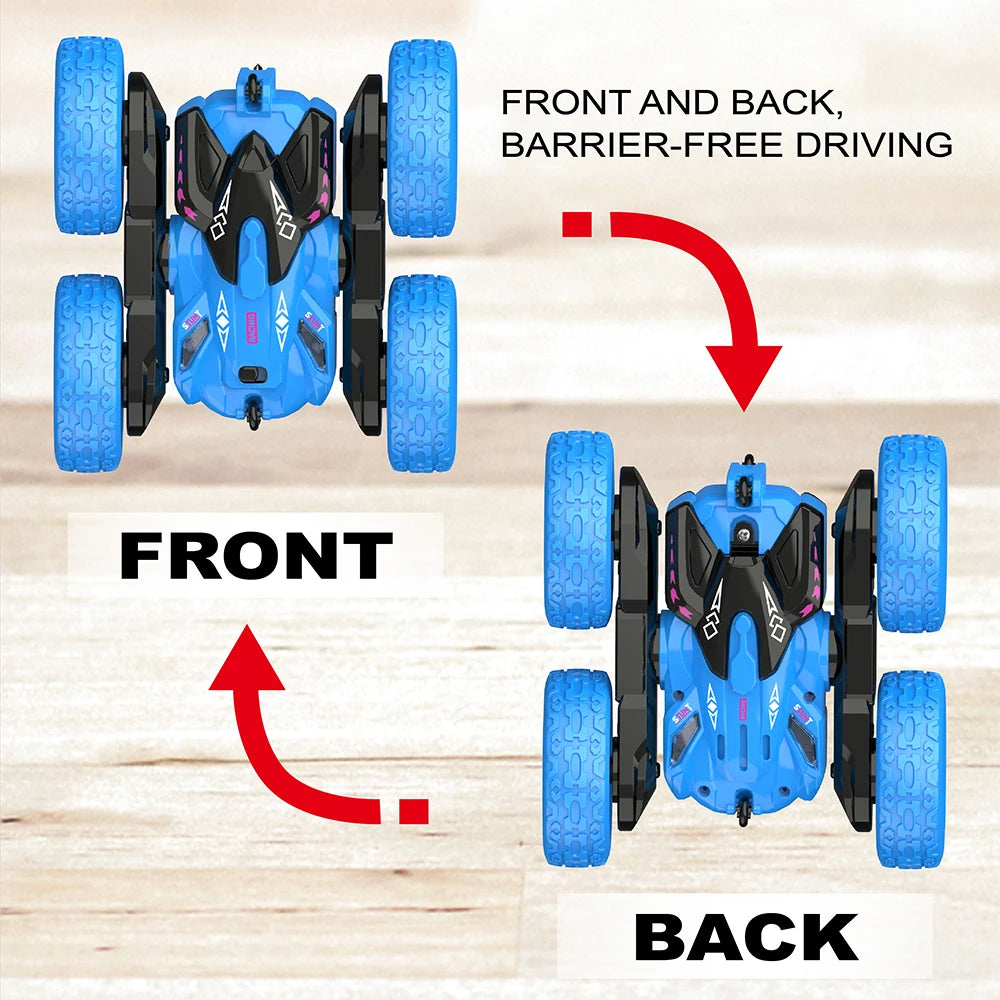 Stunt Remote Control Car Toy - Upgraded Light Bar and Headlight Car - Double sided 360 ° Rotation -4WD Drift Truck - Boy‘'s Gift