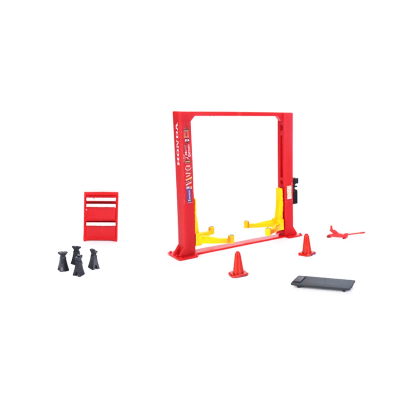 12Pcs/Set 1/64 Garage Maintenance Tools Set ABS Model Car Display Diorama Repair Tool Sets Model 1/64 Scene with Garage Lift Kit