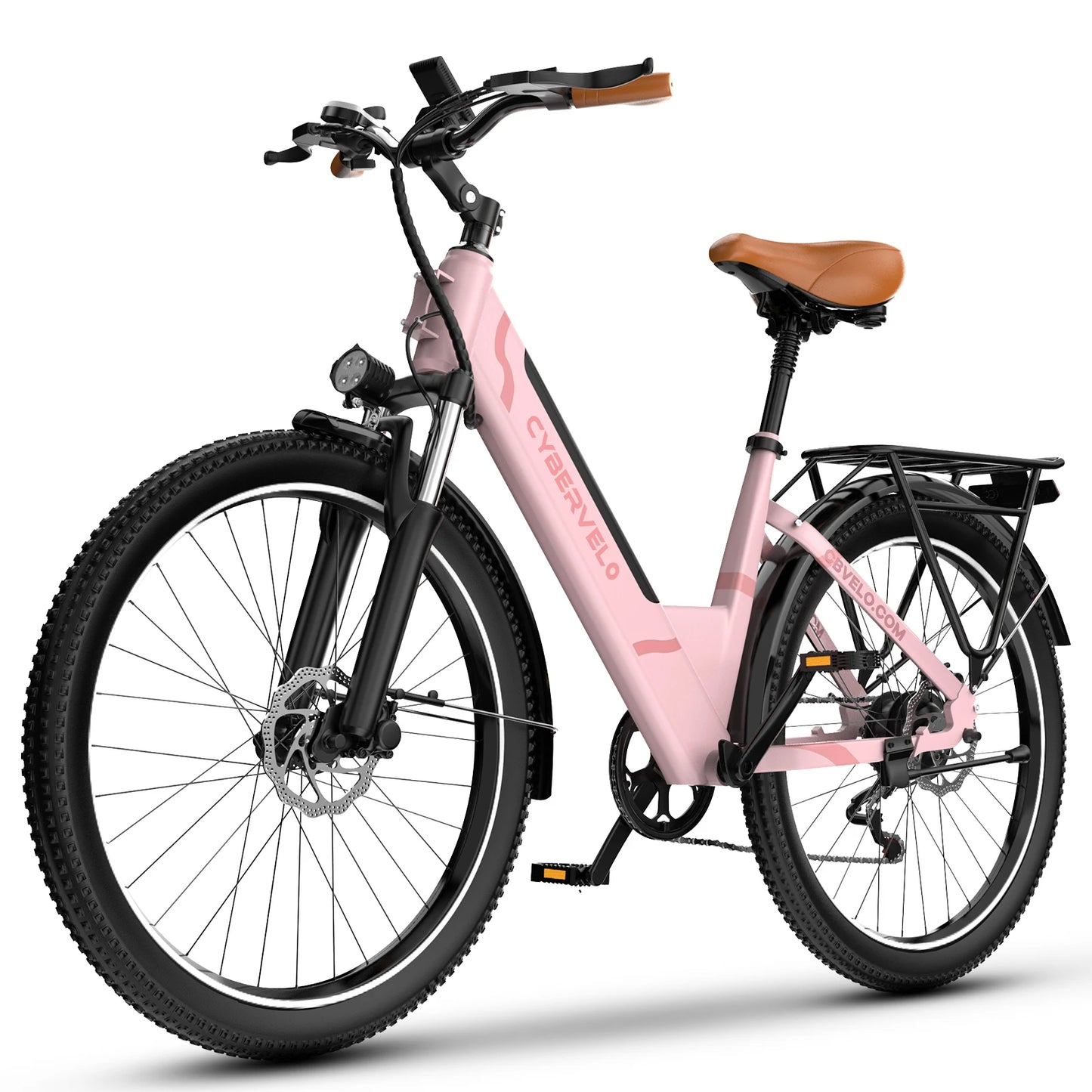 Cybervelo EK2 1000 Peak Electric Bike, 80 Miles Removable Battery Ebike, 26" Electric E Bike with 7-Speed,Adult Electric Bicycle