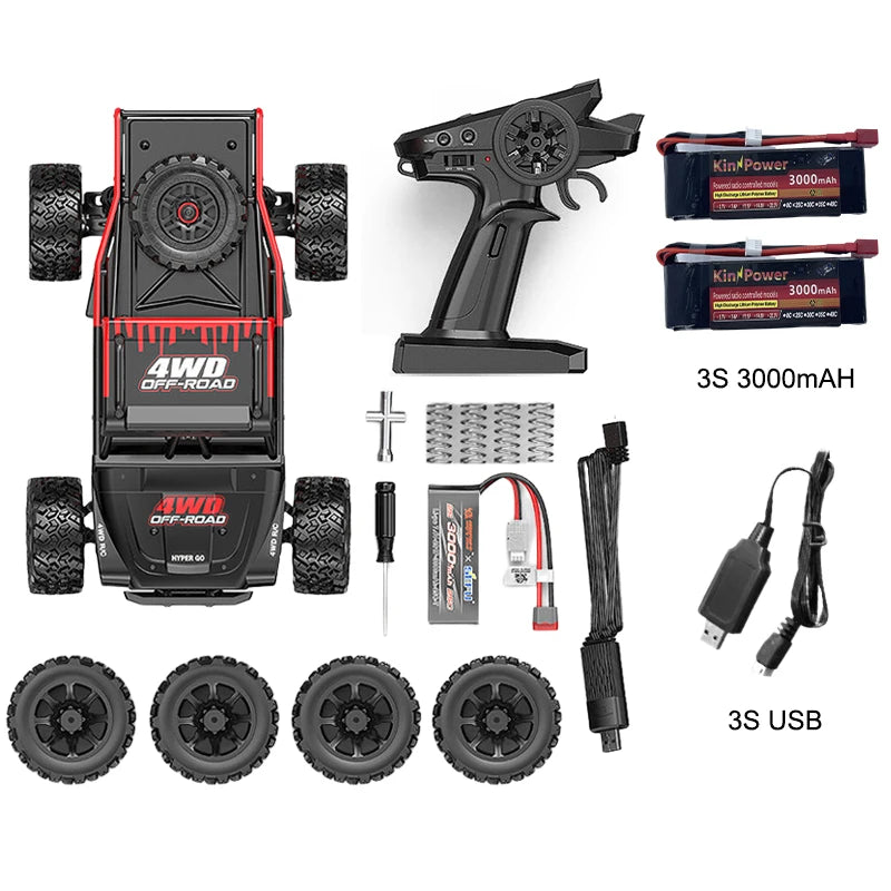 MJX 14209 1/14 RC Car 75km/h Hyper Go Brushless 2.4G Remote Control Truck 4WD Off-road Racing RC Truck Hobby RC Toy