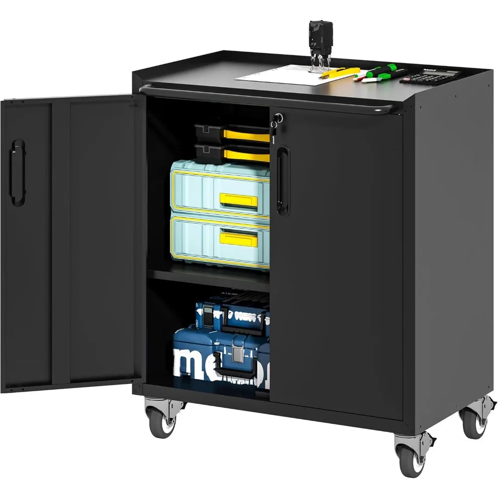 Mobile Tool Storage Cabinet with Wheels,Heavy Duty Rolling Tool Cabinets for Garage,Metal Storage Cabinets with 4 Drawer