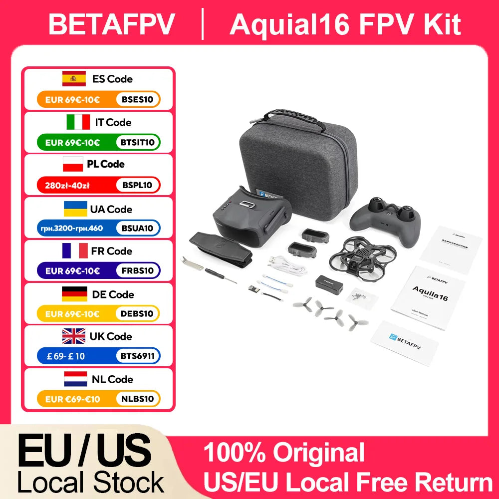 BETAFPV Aquial16 FPV KIT Brushless Racing Drone Indoor Outdoor RC Qquadcopter RC Toy Gift