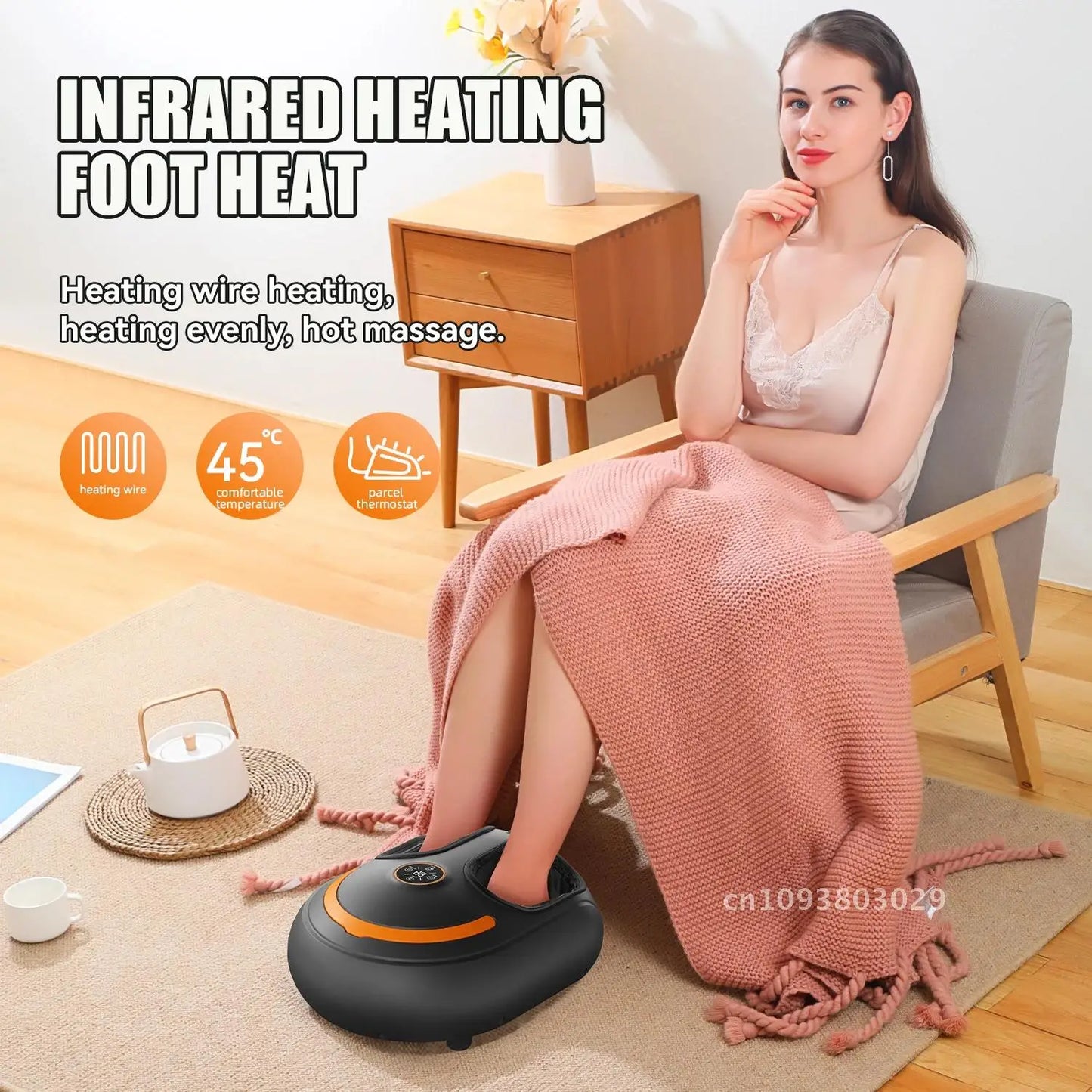 Multifunctional Electric Machine Massager Foot With Remote Control Gift Airbag Kneading Shiatsu Warm Roller Relaxation Compress