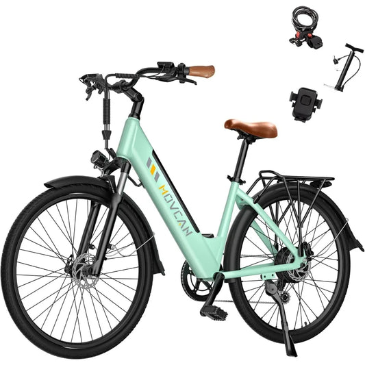 V80 Electric Bike, 1000W Motor 28MPH Ebike, 48V 13Ah Removeable Battery, 26'' City Cruise Electric Bicycles up to 70 Miles