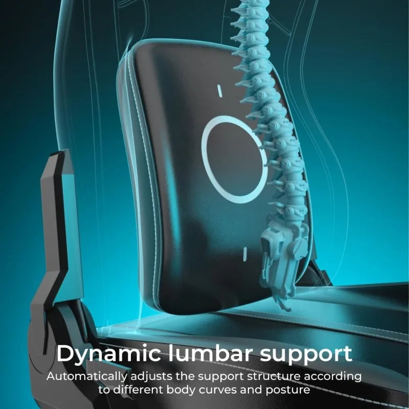 Morphling Ergonomic Gaming Chair,Adjustable Office Computer Chair with Dynamic Lumbar Support and Thicken Seat,Enlarge