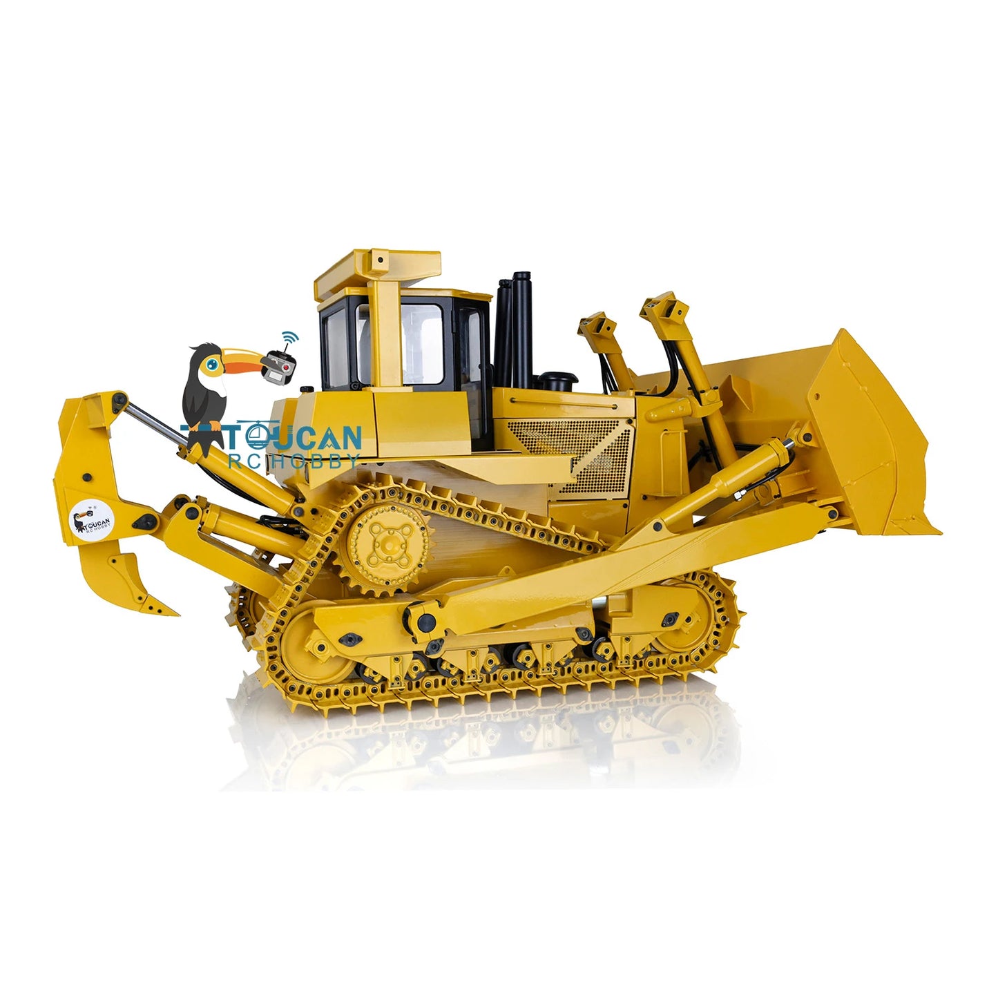 US Stock 1/14 JDM 98 DXR2 D9T RC Hydraulic Bulldozer Radio Metal Dozer Machine Upgraded 201 Sound Car Truck Model Toy for Adults