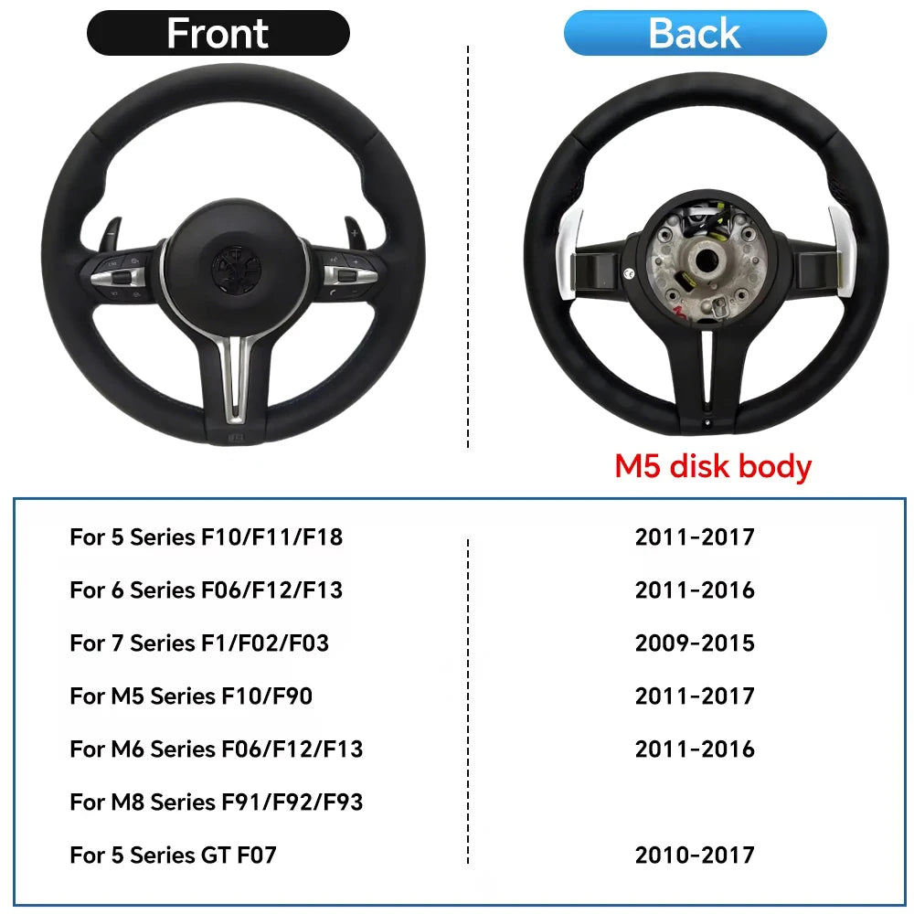 M Sport Full Leather Steering Wheel For BMW M3 F30 F15 F16 F20 F21 F25 F26 M5 F10 F11 F06 F07 F12 F13 F01 E90 E90 X5 E70 E87 E81