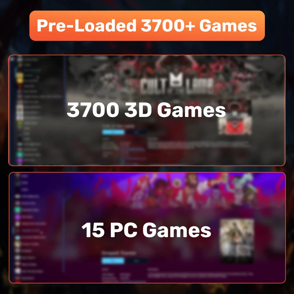 Launchbox 500G Gaming HDD For PS4/PS3/Switch/PS2/WII/WIIU Emulator Game Consoles Built-in 3700 3D/AAA Games For Win PC Plug&Play