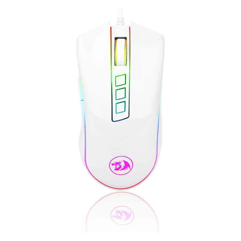 Redragon M711 PC Gaming Mice Wired Mouse 7 Programmable Buttons Customizable RGB 10,000 DPI Ergonomic Mouse