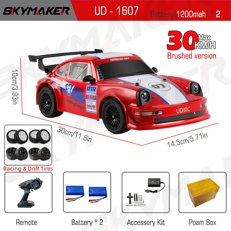 SG1607 SG1605 SG1606 UD1607 UD1608 Pro 1/16 RC Car High Speed 2.4G Brushless 4WD Drift Remote Control Racing Car toys For Boys